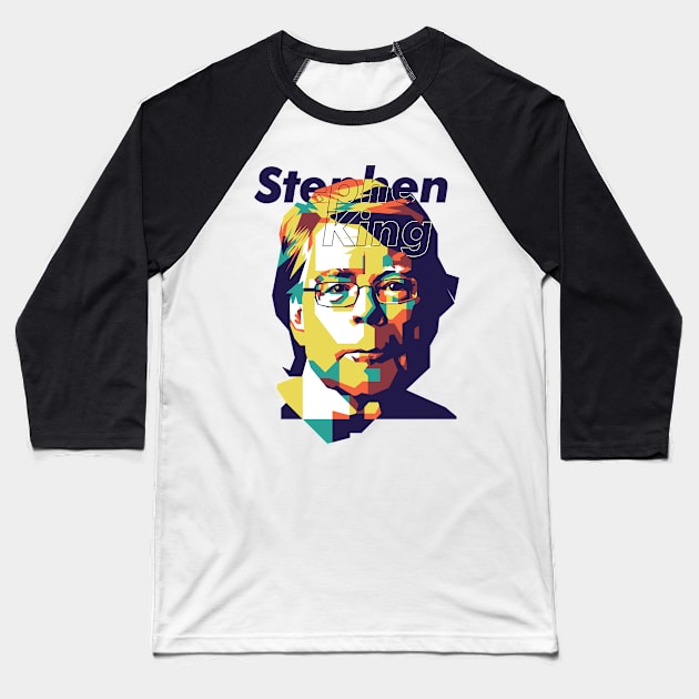 Stephen King WPAP Style Baseball T-Shirt by pentaShop